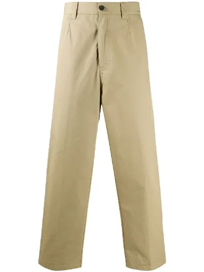 Acne Studios Pulaksi Wide Leg Pants In Beige In Neutrals