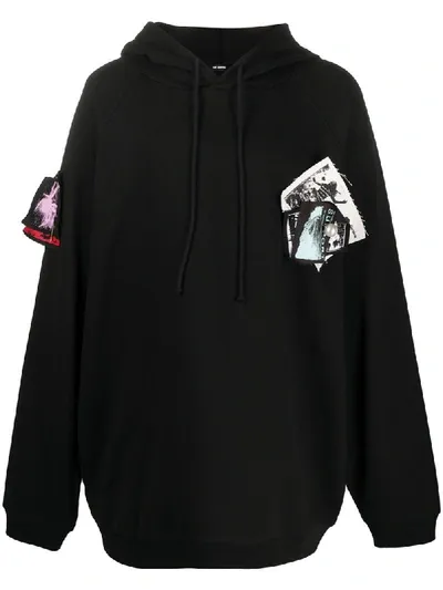 Raf Simons Patch-embellished Oversized Hoodie In Black