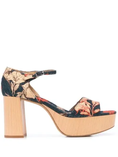 Tabitha Simmons Women's Patton Floral Print Platform Sandals In Blue