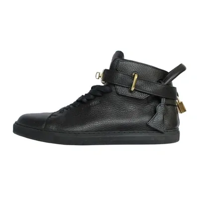 Pre-owned Buscemi Leather Trainers In Black