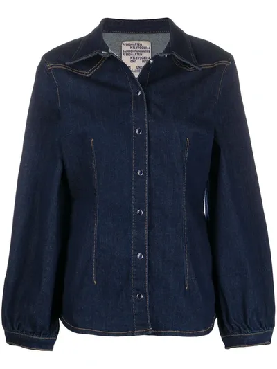 Baum Und Pferdgarten Contrast-stitching Denim Shirt In Blue