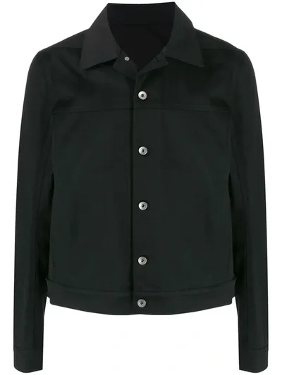 Rick Owens Drkshdw Button-down Drill Shirt Jacket In Black