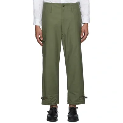 Junya Watanabe Buckle-detail Cargo Trousers In Green