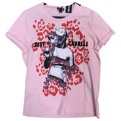 Pre-owned Just Cavalli Pink Cotton Top