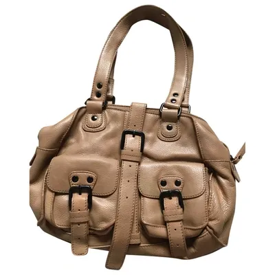 Pre-owned Coccinelle Leather Handbag In Camel