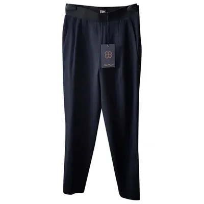 Pre-owned True Royal Wool Trousers In Blue