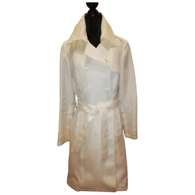 Pre-owned Blumarine Silk Coat In White