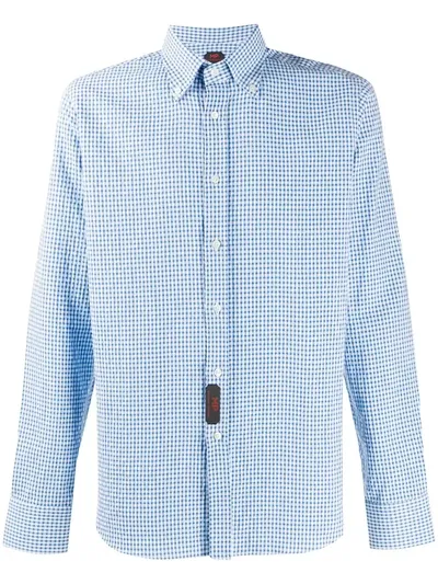 Mp Massimo Piombo Gingham Check Shirt In White