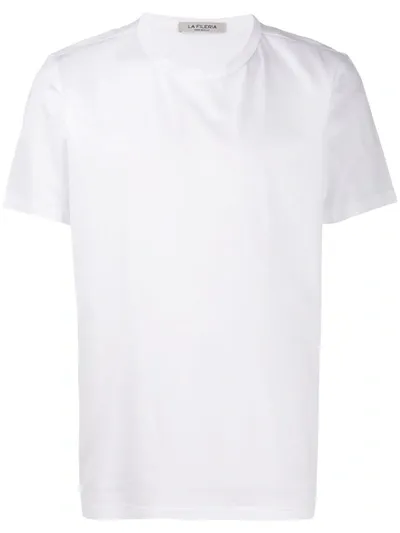 Fileria Plain Crew Neck T-shirt In White