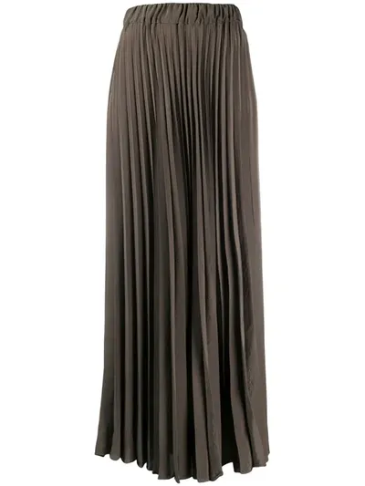 P.a.r.o.s.h Pleated Long Skirt In Green