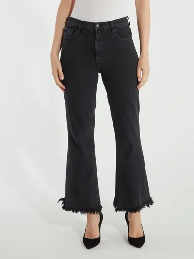 J Brand Undercover Frayed High-rise Kick-flare Jeans