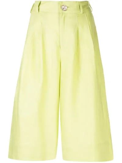 Nicholas Wide Leg Shorts In Green