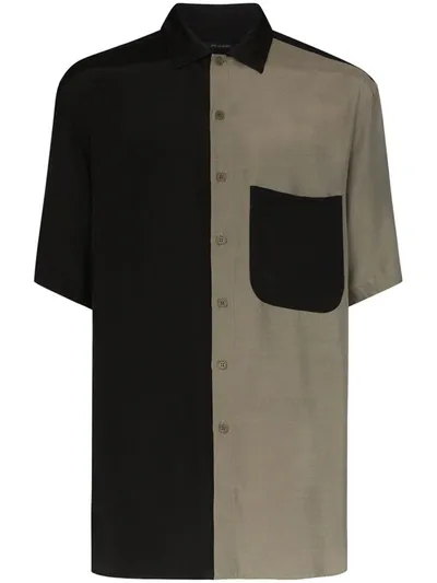 Song For The Mute Two-tone Shirt In Black