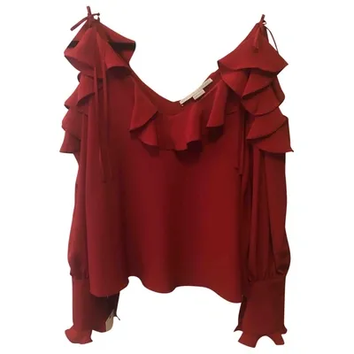 Pre-owned Stella Mccartney Silk Blouse In Red