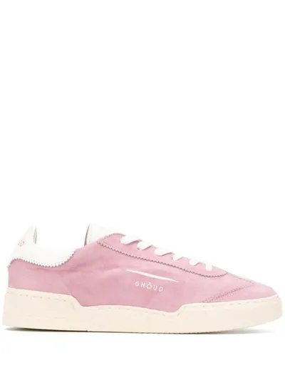 Ghoud Venice Textured Style Sneakers In Pink