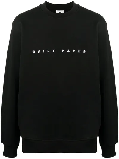 Daily Paper Alias Logo-embroidered Sweatshirt In Black