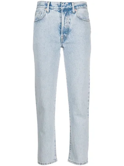 Ssheena Striped Straight-leg Jeans In Blue