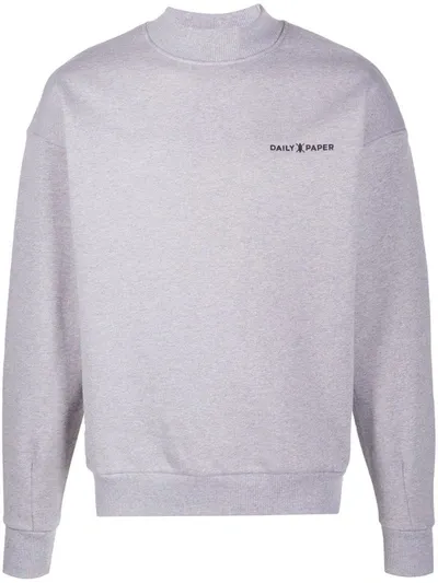 Daily Paper Mock Neck Sweatshirt In Grey