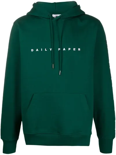 Daily Paper Logo Print Hoodie In Green