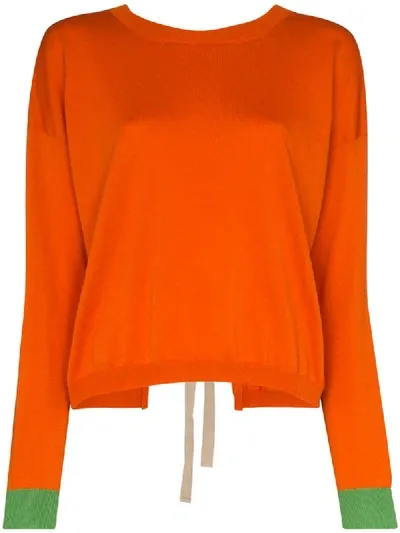 Marni Tie Back Jumper In Orange