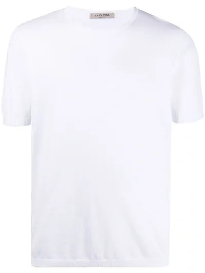 Fileria Knitted Crew Neck T-shirt In White