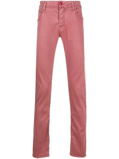 Jacob Cohen Slim Fit Trousers In Pink