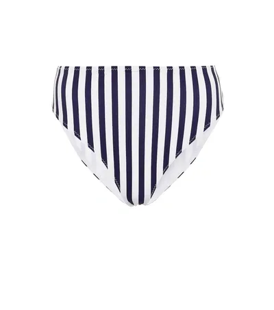 Caroline Constas Viki High-rise Bikini Bottoms In Blue