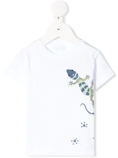 Il Gufo Babies' Printed Crew-neck T-shirt In White