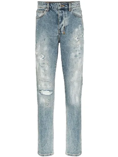 Ksubi Chitch Rekonize Ruins Distressed Jeans In Blue