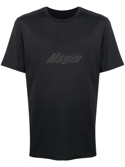 Msgm Logo-print T-shirt In Black