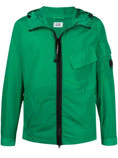 C.p. Company Garment Dyed Jacket In Green