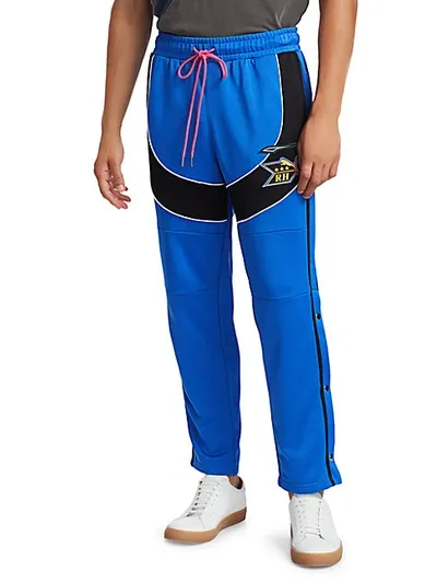 Puma X Rhude Contrast Panel Track Pants In Blue