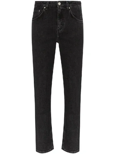 Totême High-waisted Straight Leg Jeans In Grey