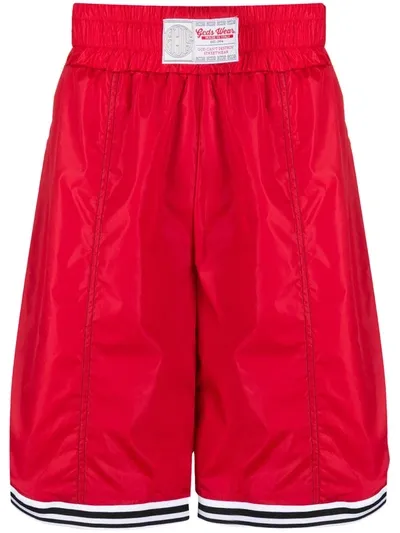 Gcds Logo Patch Track Shorts In Red