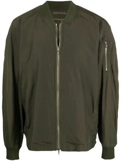 Attachment Bomber In Khaki Cotton In Green