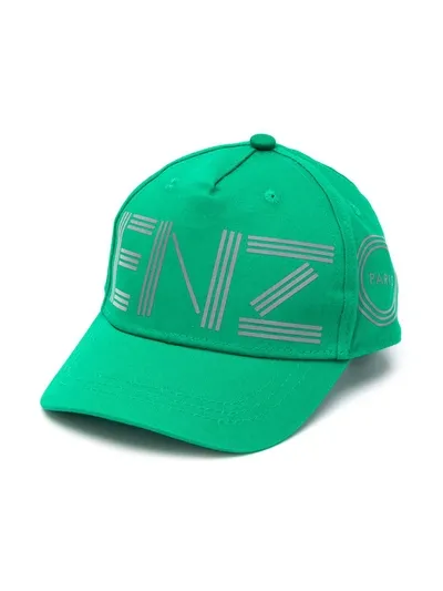 Kenzo Kids Paris Logo Cap Green Size: 10a/14a,