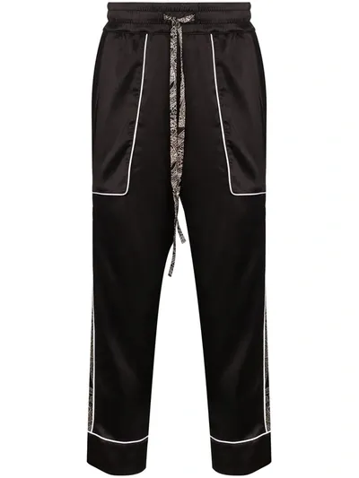 Nahmias Courtside Satin Track Pants In Black