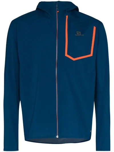 Salomon Blue Bonatti Windbreaker Jacket