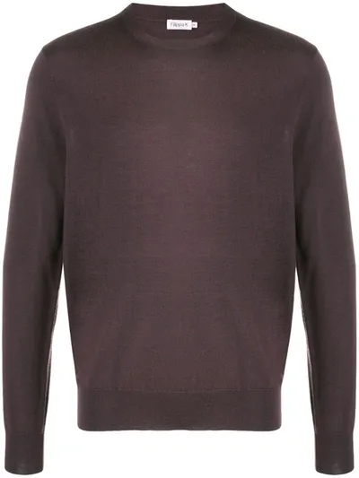 Filippa K Crew-neck Knit Jumper In Purple