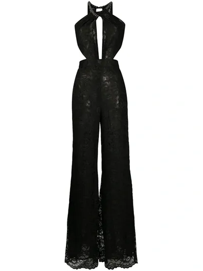 Dundas Lace Wide-leg Jumpsuit In Black