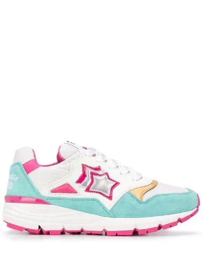 Atlantic Stars Agena Cherry Crystal Sneakers In White