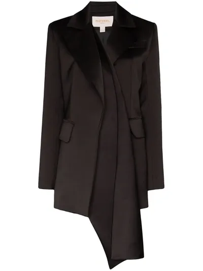 Materiel Draped Detail Blazer Jacket In Black