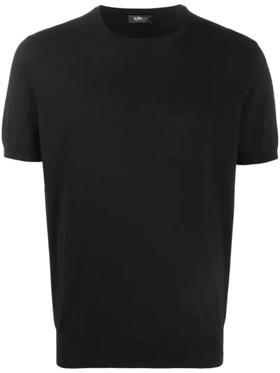 Suite 191 Fine-knit T-shirt In Black