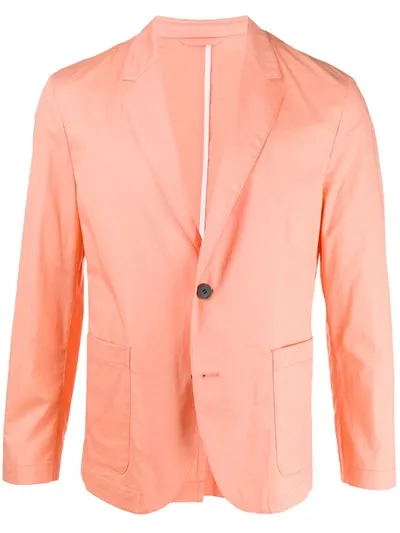 Hugo Boss Lightweight Buttoned Blazer In Orange