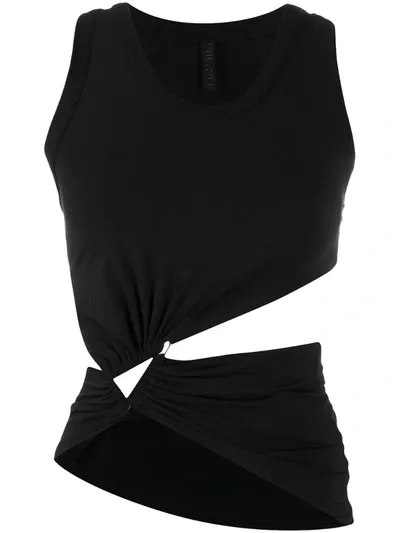 Ben Taverniti Unravel Project Cut-out Vest Top In Black