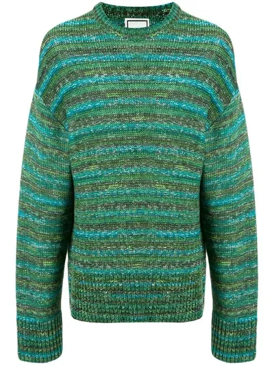 Wooyoungmi Striped Long-sleeve Jumper In Green