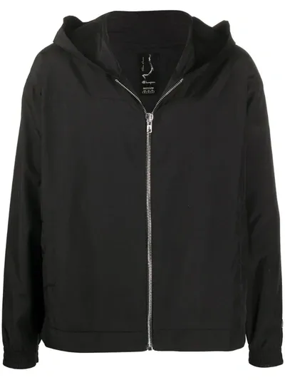 Rick Owens X Champion Lightweight Hooded Jacket In Black