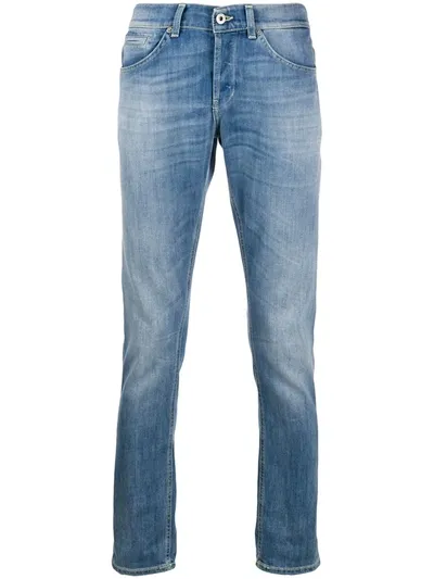 Dondup Stonewashed Straight-leg Jeans In Blue