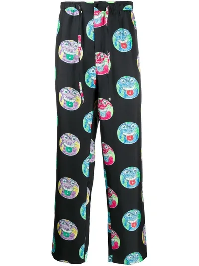 Soulland Fadi Silk Trousers In Black