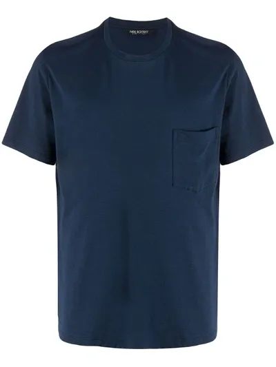 Neil Barrett Chest Pocket T-shirt In Blue